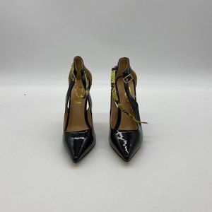 FSJ Pointed Toe Strappy High Heel Cut-out Sandals